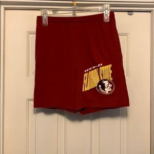 Florida state seminoles shorts. Size S 100% cotton